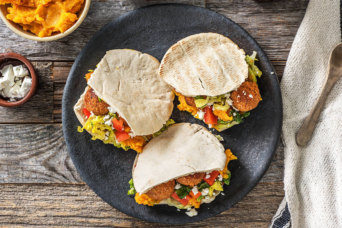 Pitas aux falafels et sauce yazzara