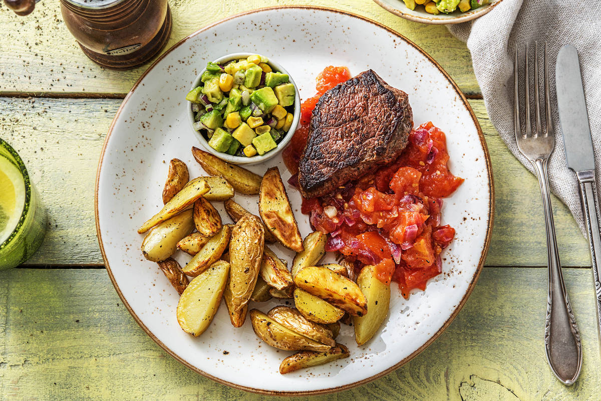 BBQ-Pfeffersteak in Tabasco-Sauce