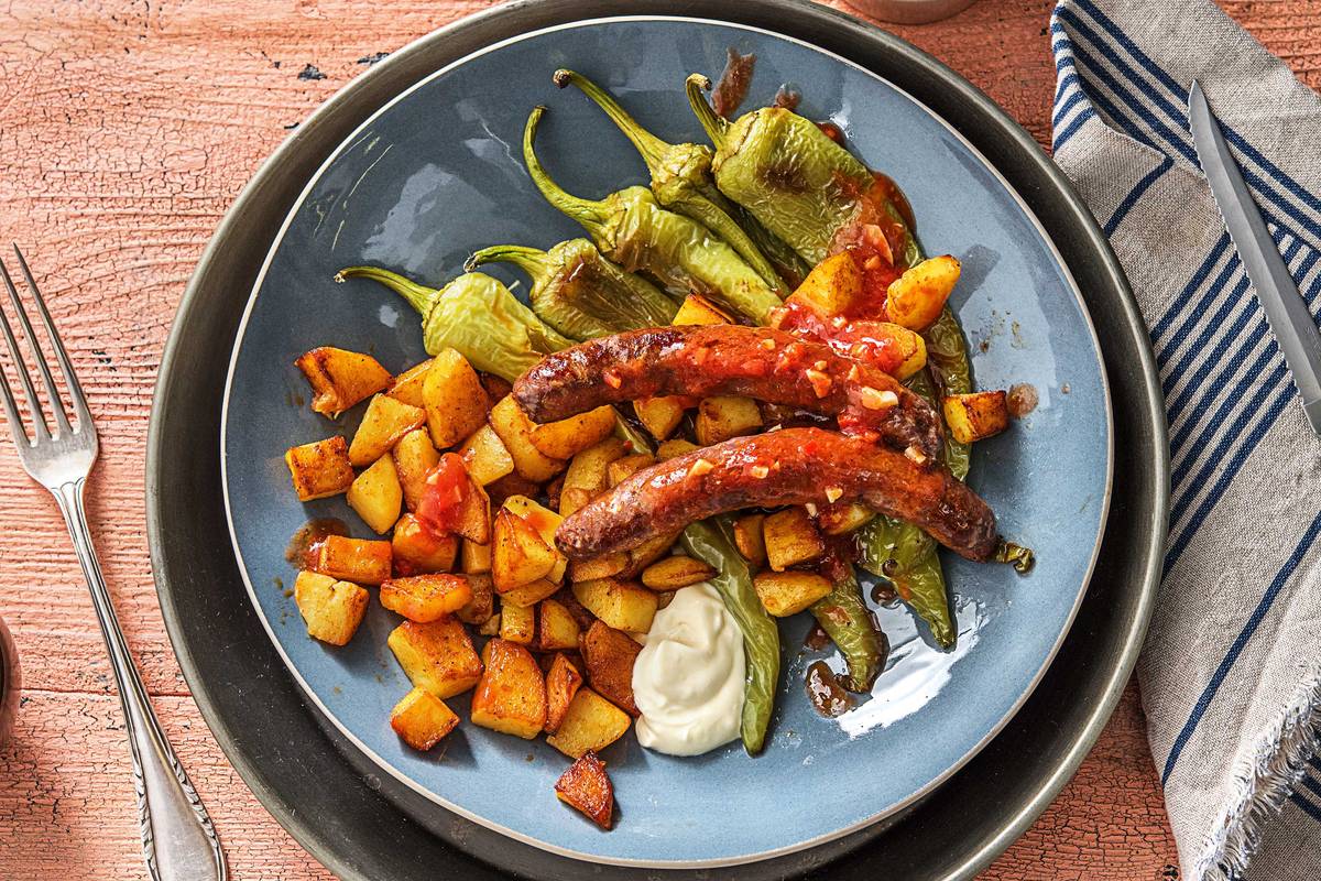 Patatas bravas et merguez de bœuf