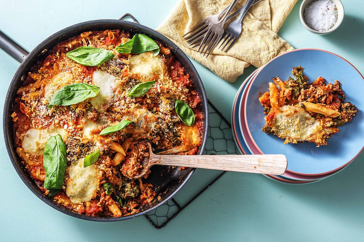 Pork Bolognese Pasta Casserole
