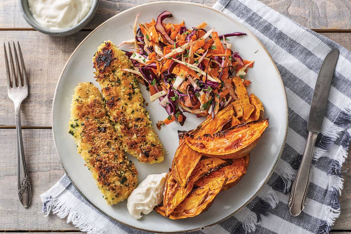 Southern Crumbed Pork & Creamy Slaw 