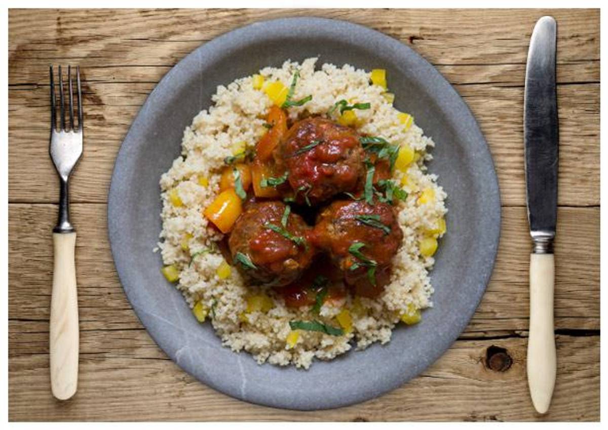 A Speedy Lamb and Mint Meatball Tagine 
