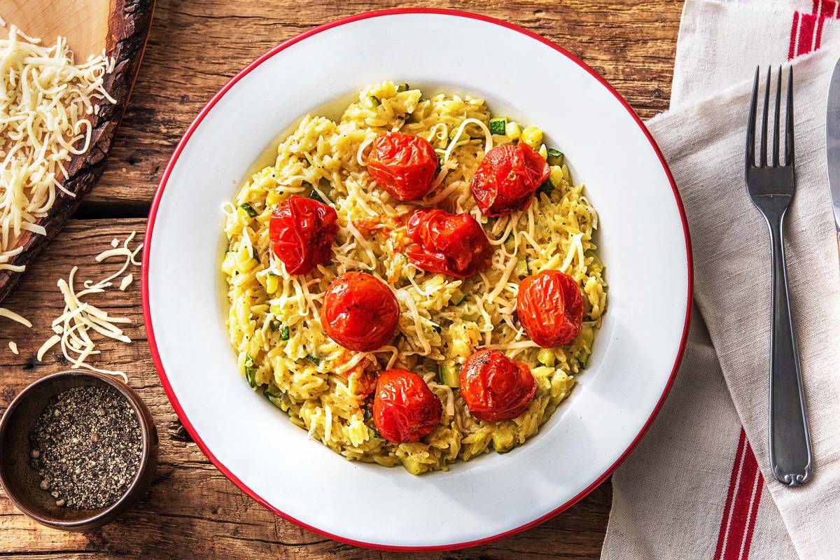 Orzo aux mini-tomates Roma au four