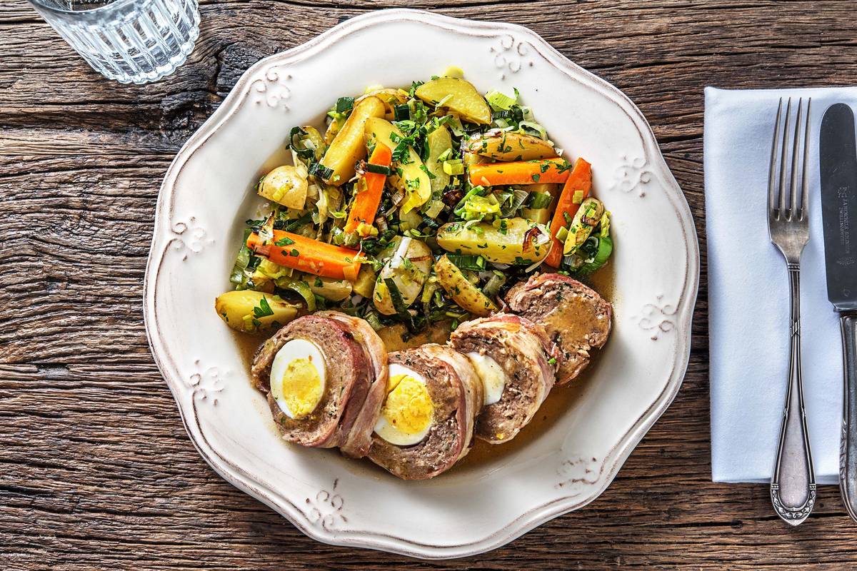 Falscher Hase: Mit Ei gefüllter Hackbraten
