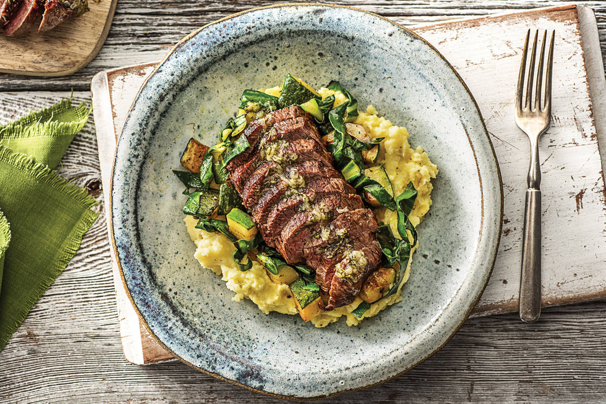 Seared Beef & Rosemary Sauce