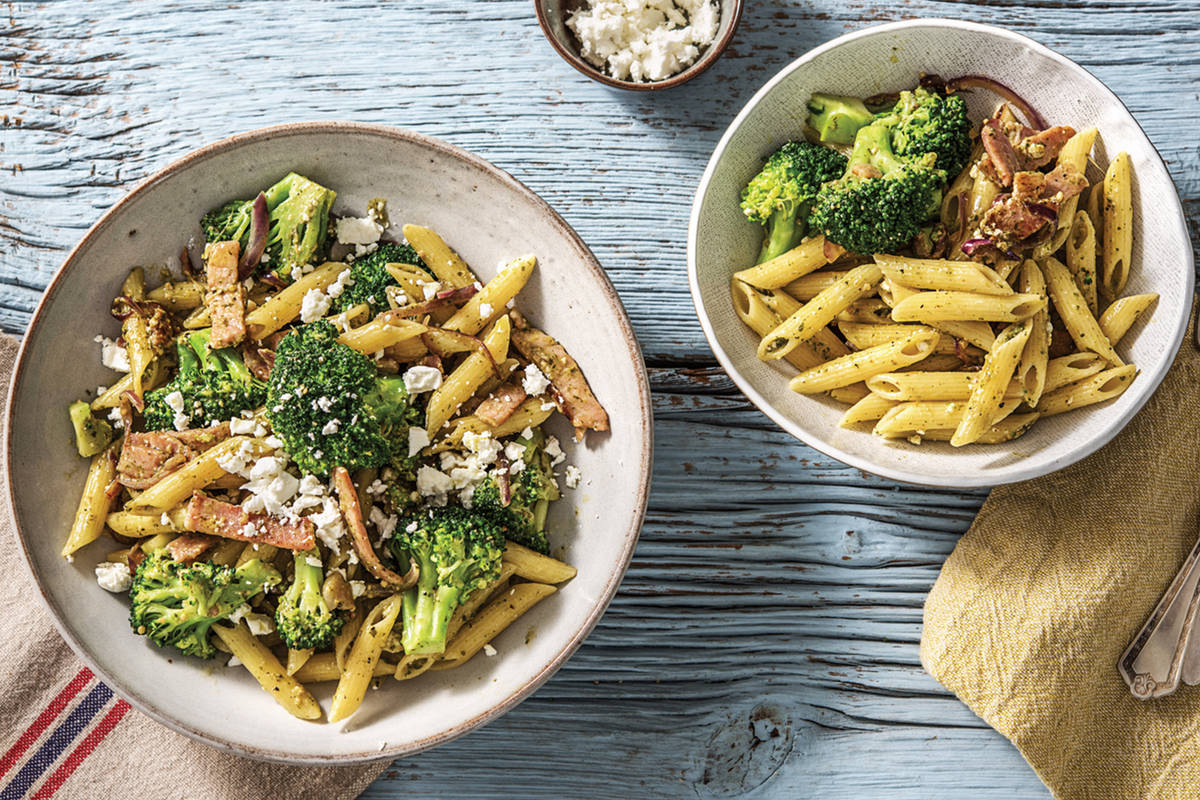 Bacon, Lemon & Pesto Pasta