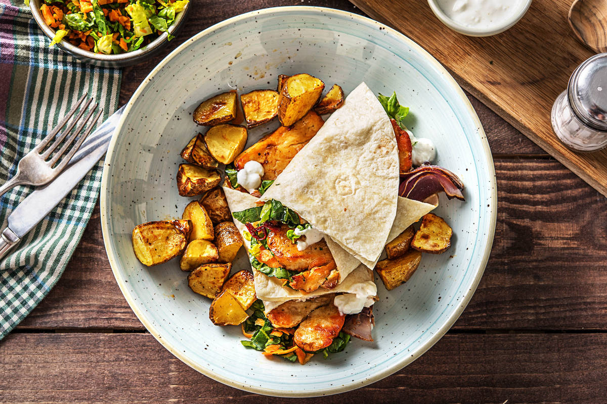Scharfe Piri-Piri-Halloumi-Wraps
