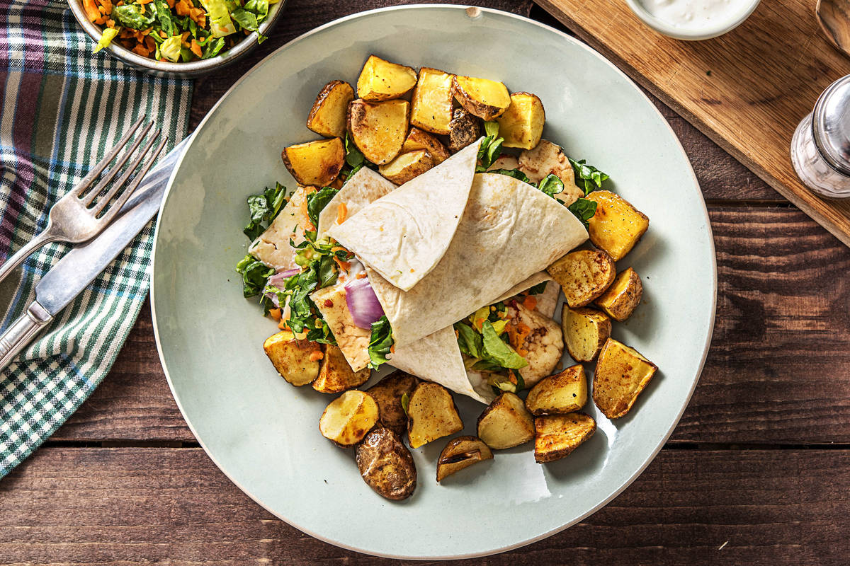Scharfe Piri-Piri-Halloumi-Wraps