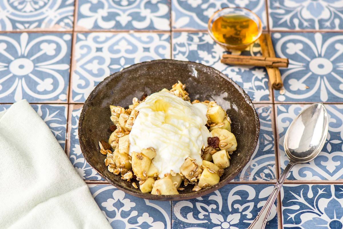 Crumble à la pomme et au musli