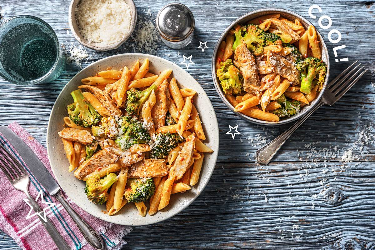 Blitzschnelle Pasta mit Hähnchen