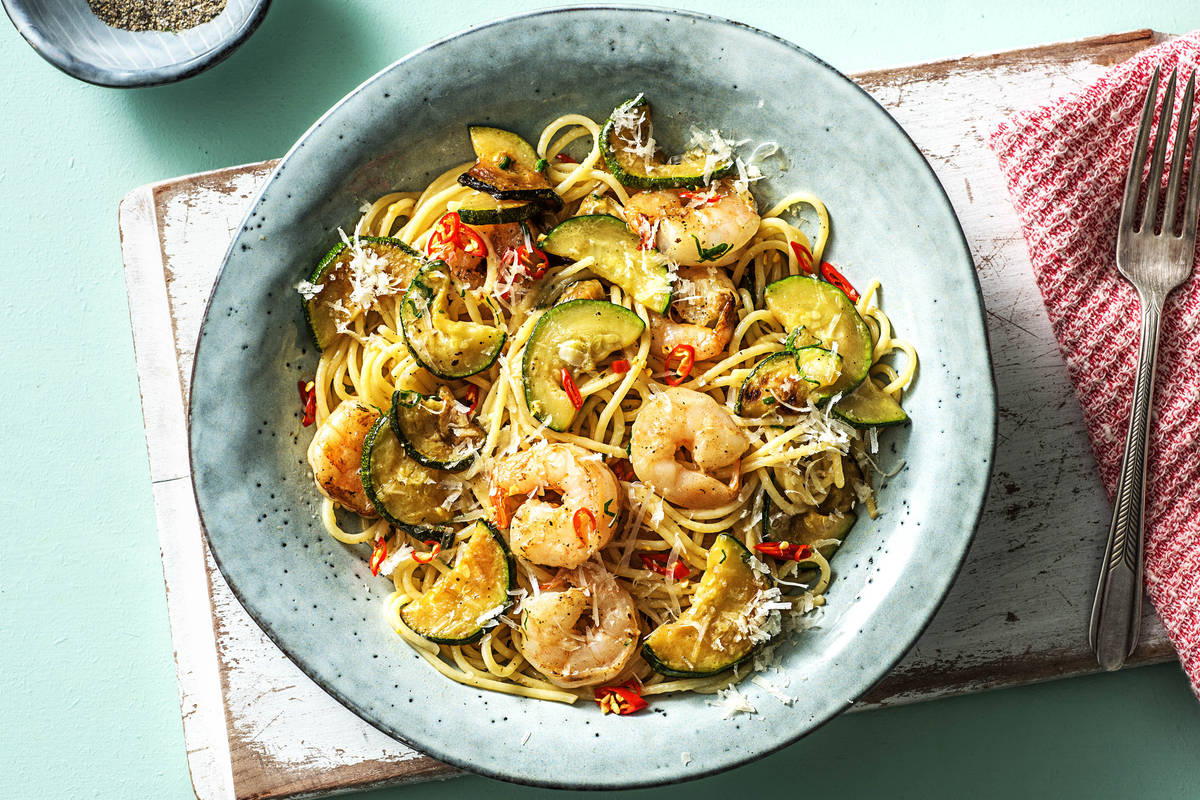Shrimp Spaghetti With a Kick