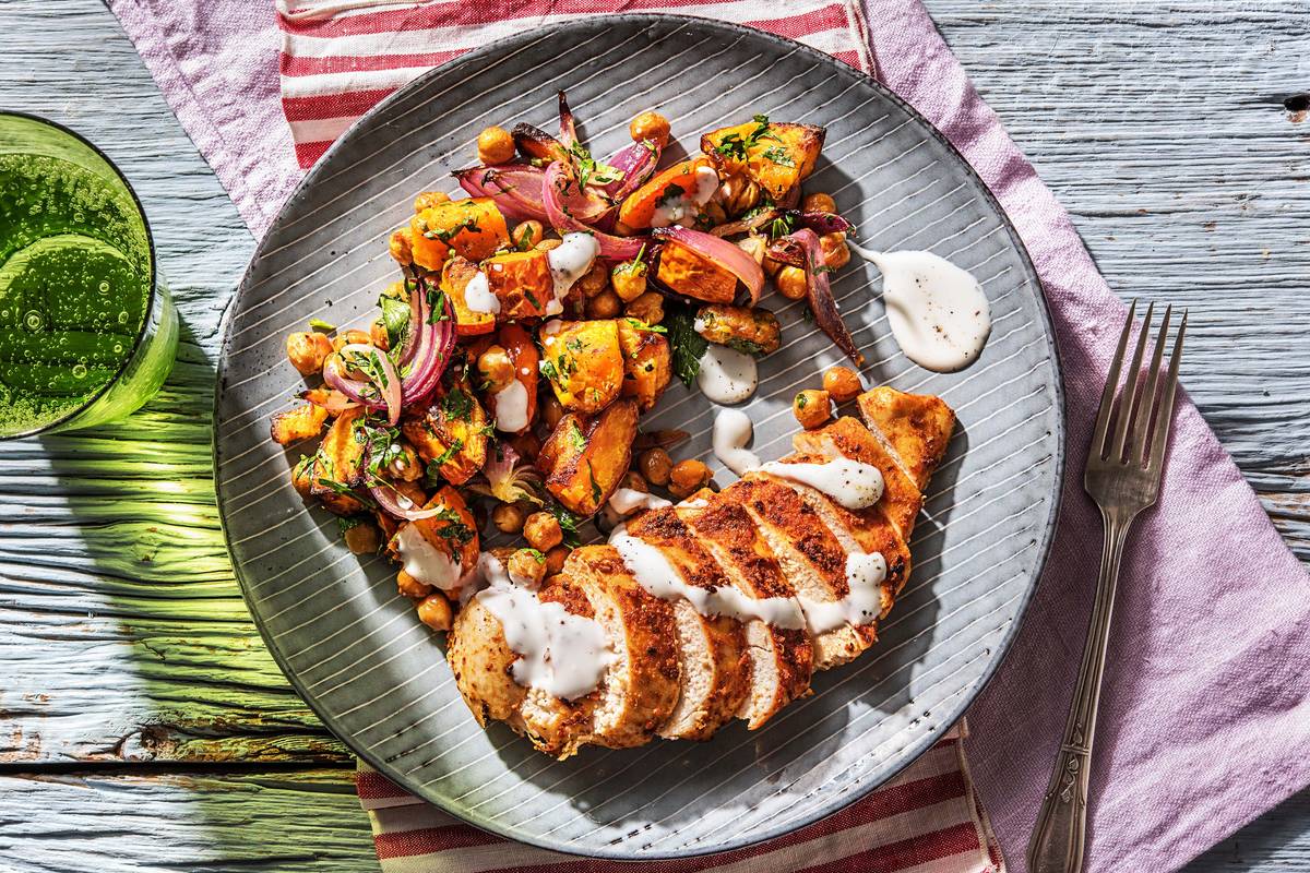 Würziges Ofen-Harissa-Poulet