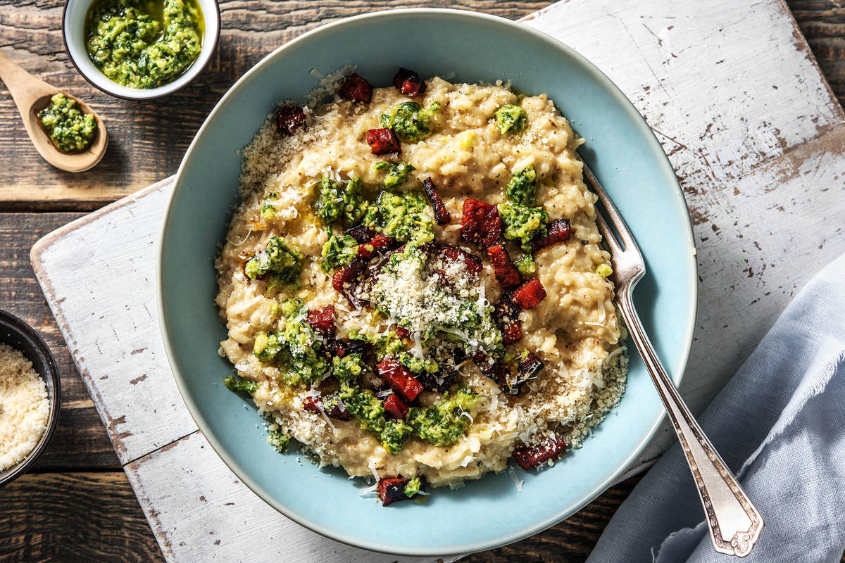 Blumenkohlrisotto mit Bärlauchpesto
