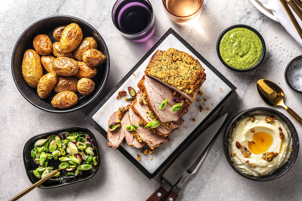 Schweinebraten mit Haselnusskruste