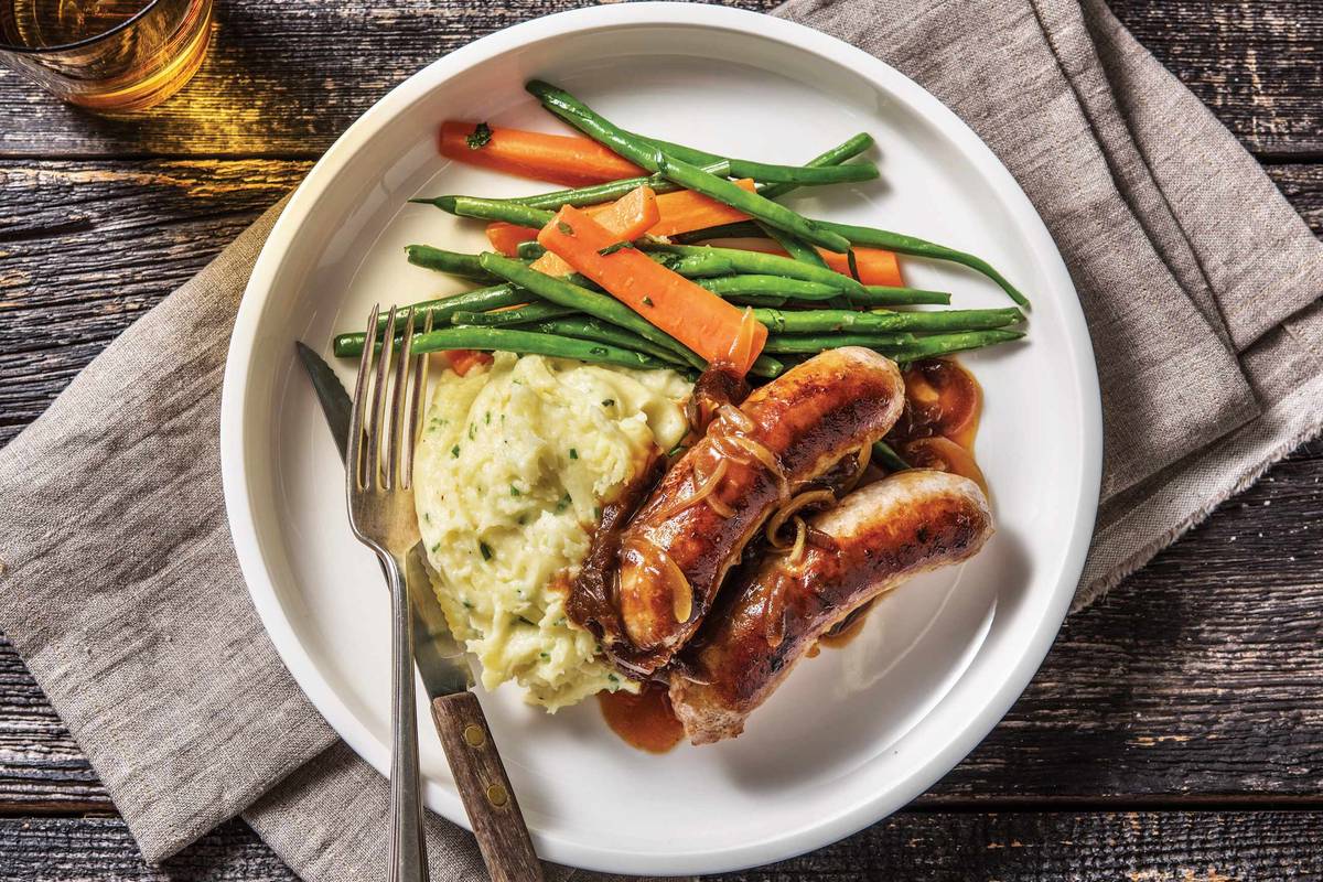 Classic Bangers & Parmesan Mash 