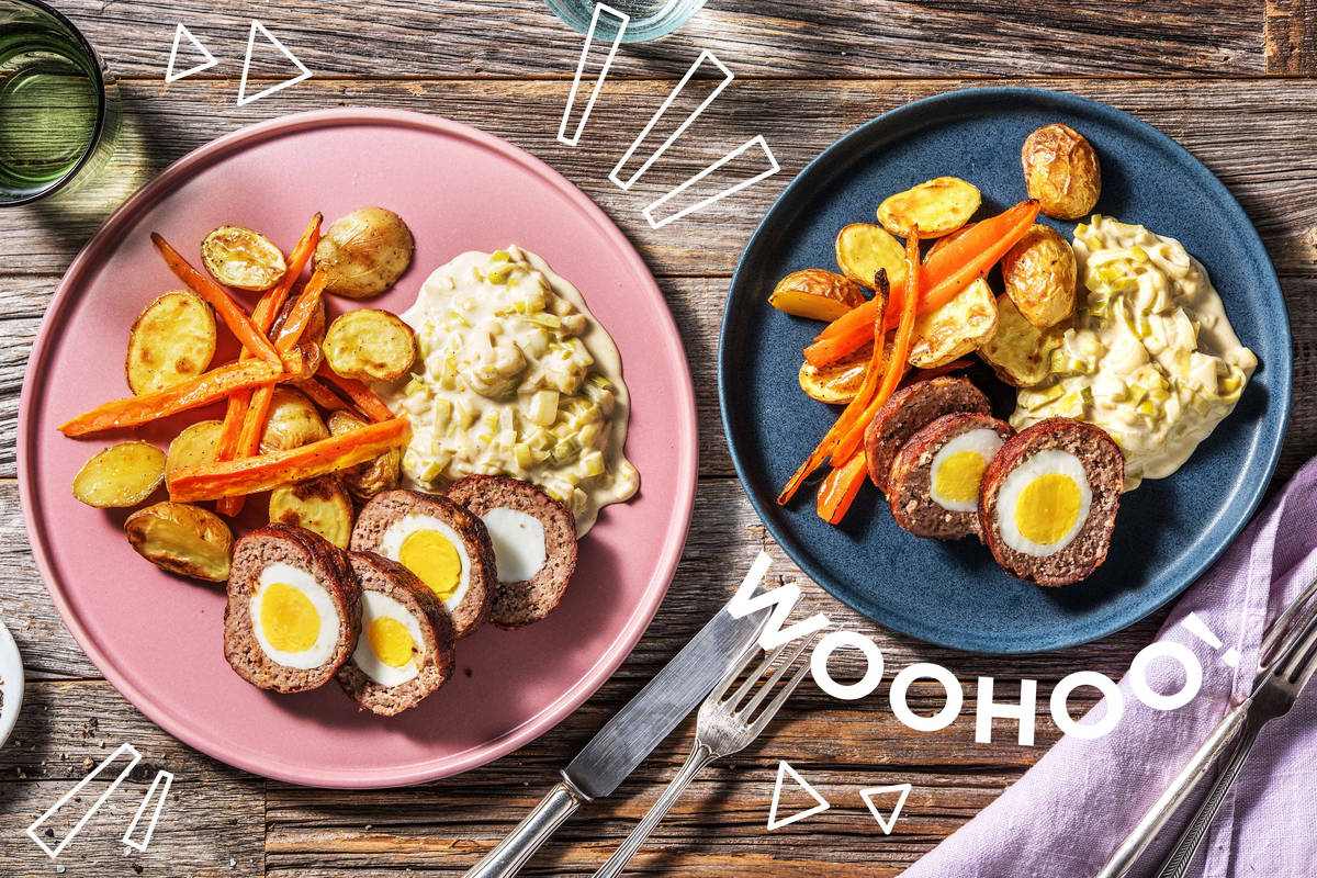 Falscher Hase: Mit Ei gefüllter Hackbraten