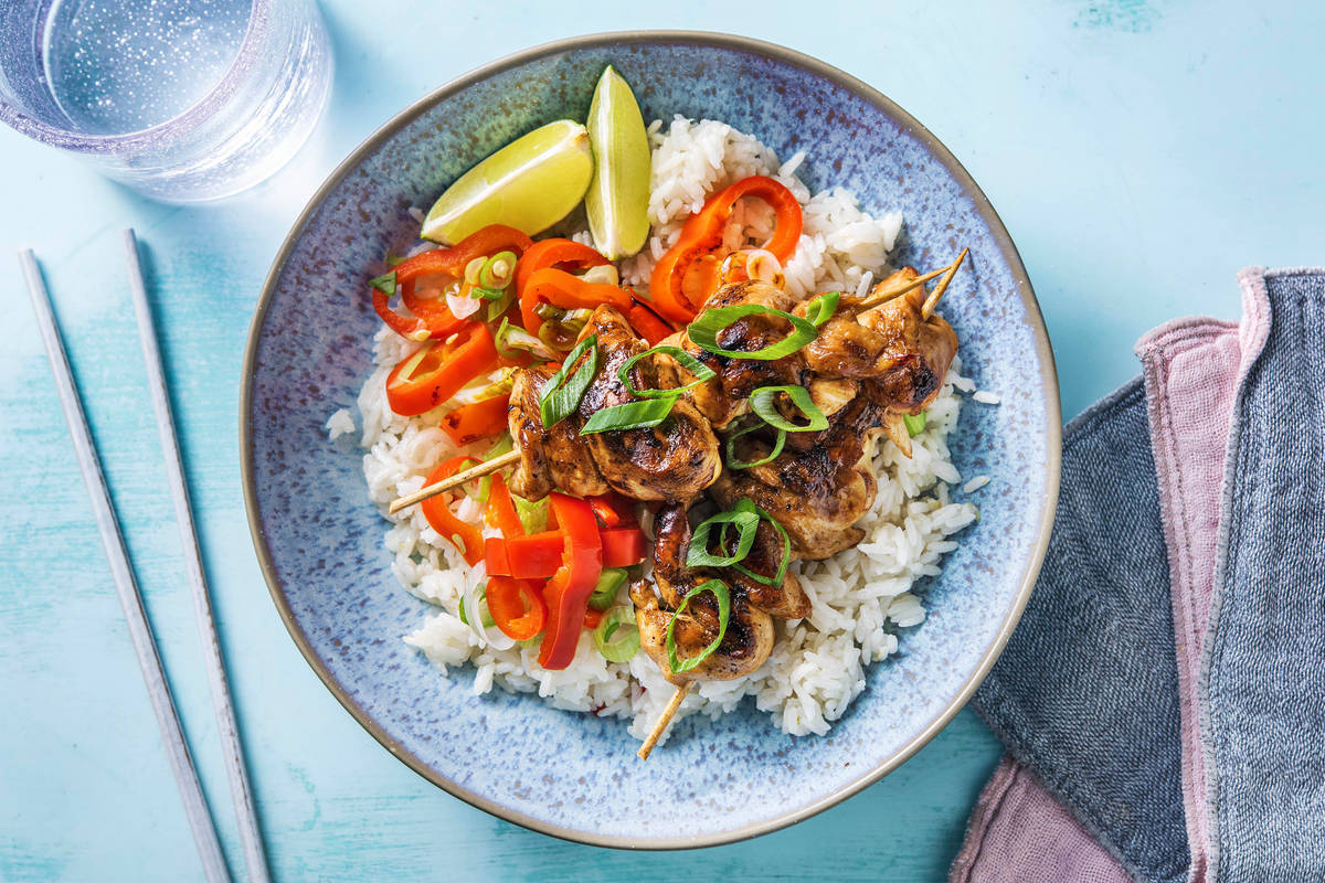 Asiatische Hähnchen-Spieße mit Honig