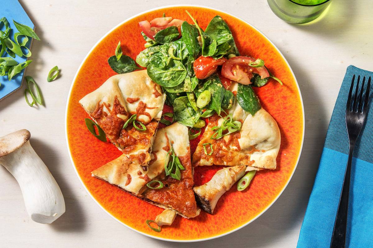 Galette mit Kräuterseitlingen und Bacon