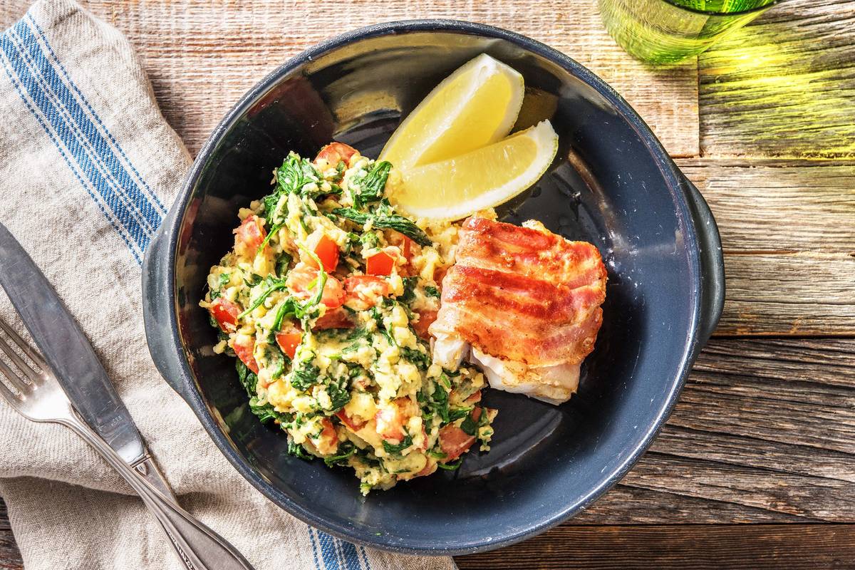 Filet d’églefin au citron et au lard