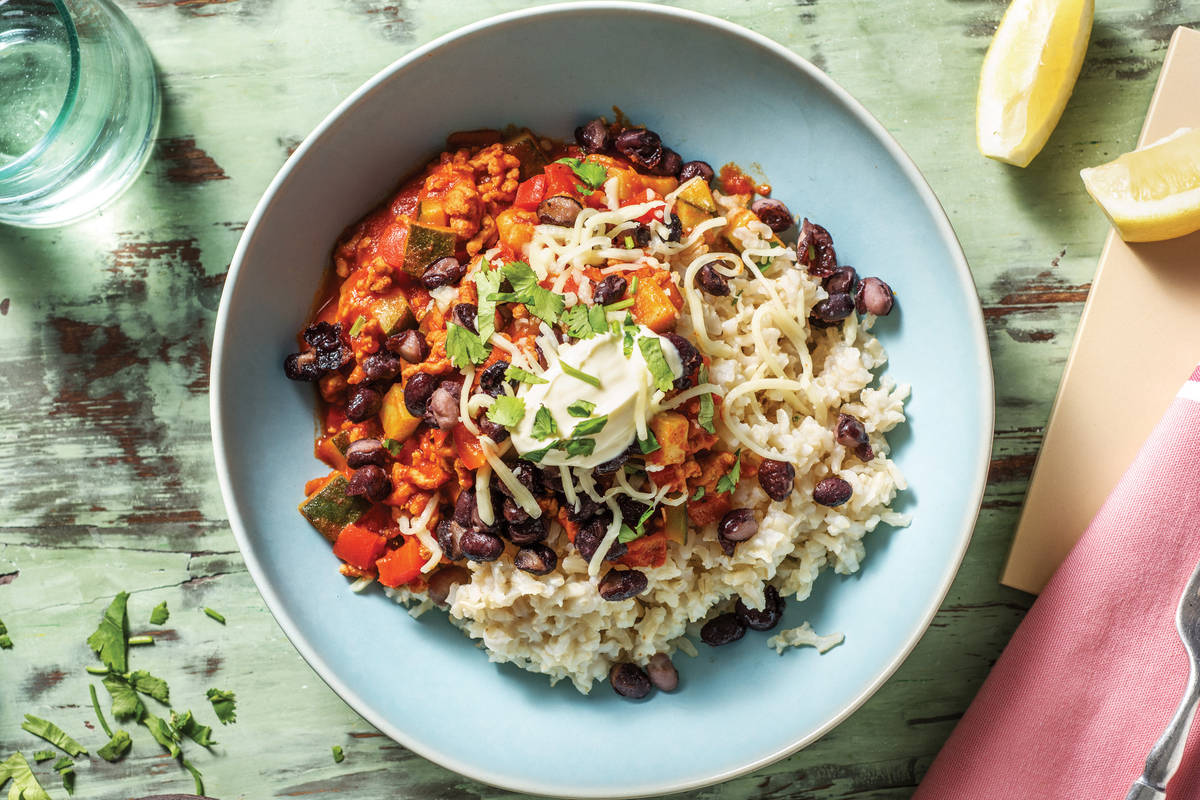 Loaded Pork & Black Bean Chilli