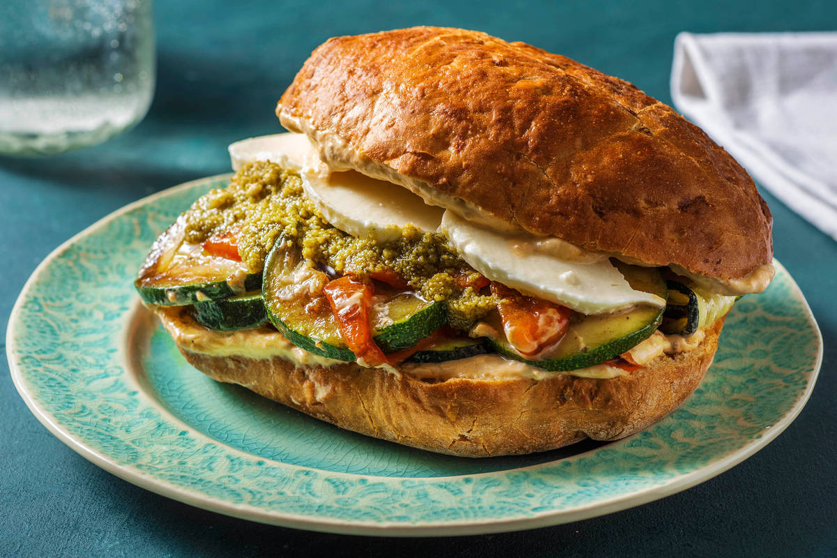 Mediterranes Focaccia-Sandwich
