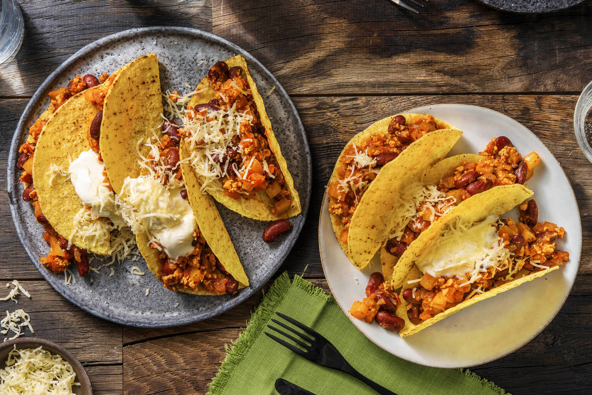 Tacos mexicains au poulet haché