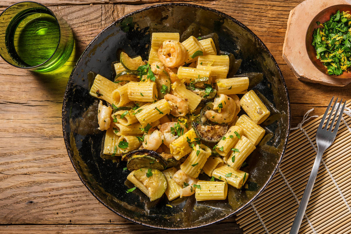 Creamy Prawn Rigatoni