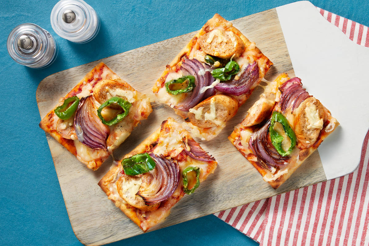 Double Cheese & Pork Sausage Flatbreads