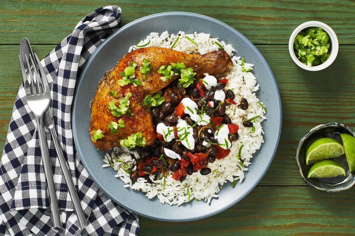 Chicken Legs with Zesty Green Onion Salsa