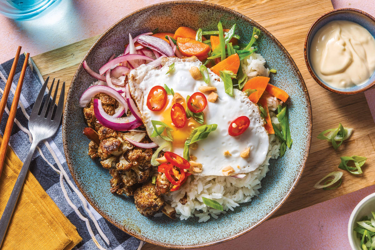 Sesame-Soy Cauliflower Rice Bowl