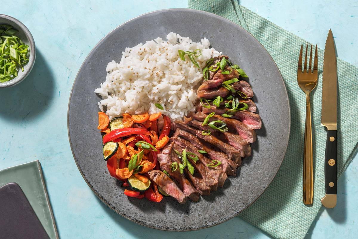 Simmentaler Steak mit asiatischer Bulgogisoße