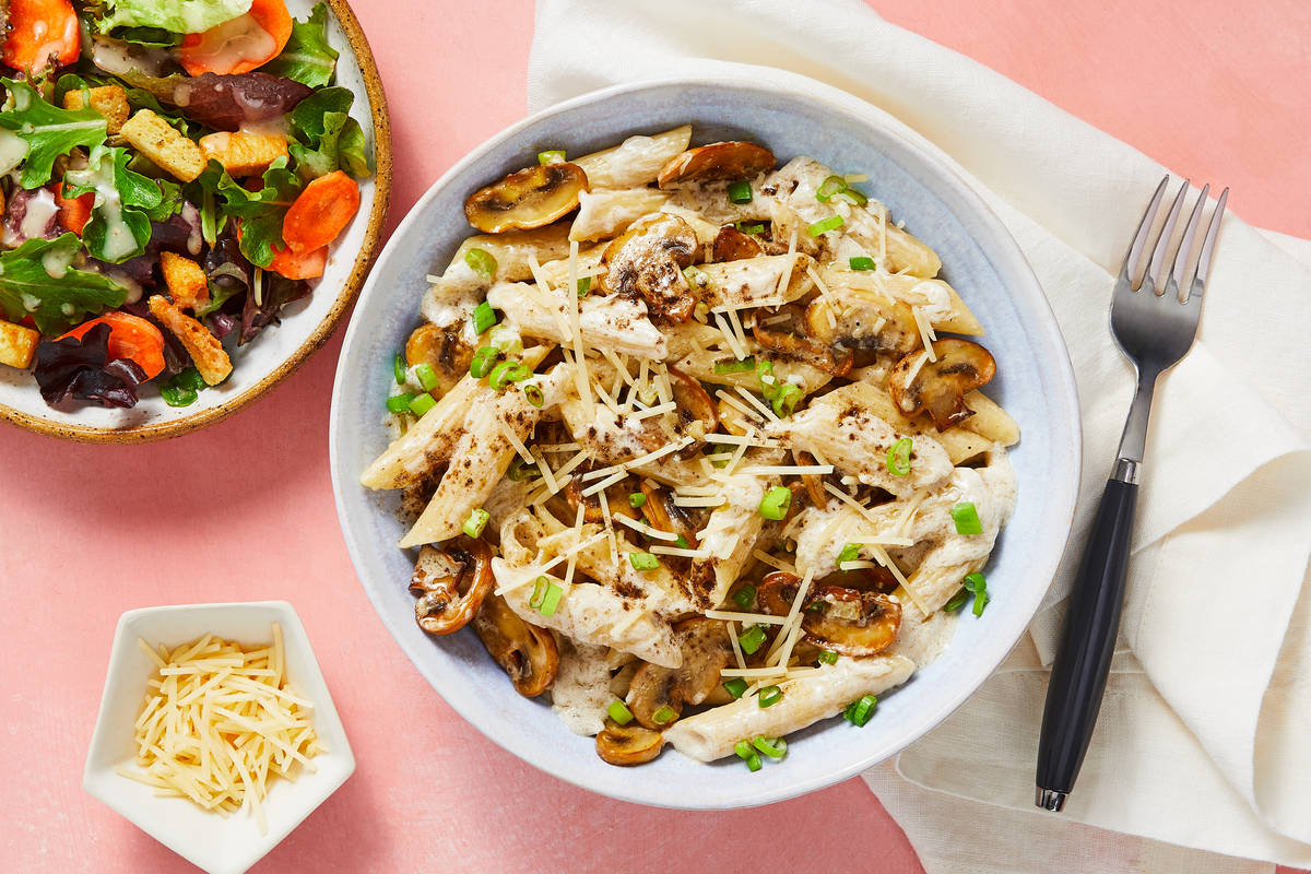 Mushroom Penne with Truffle Cream