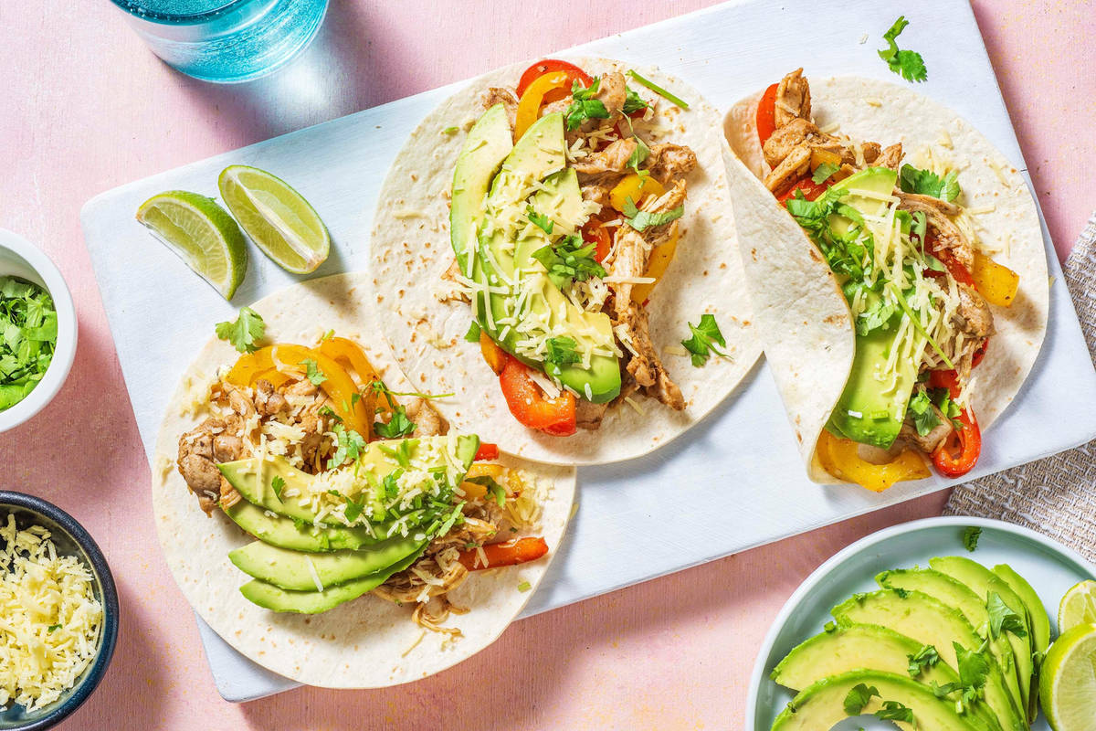 Kipfajita's met mini-tortilla's