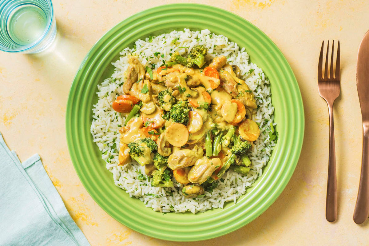 Mildes Hähnchencurry