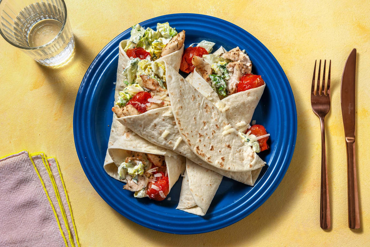 Caesar Salad Wraps