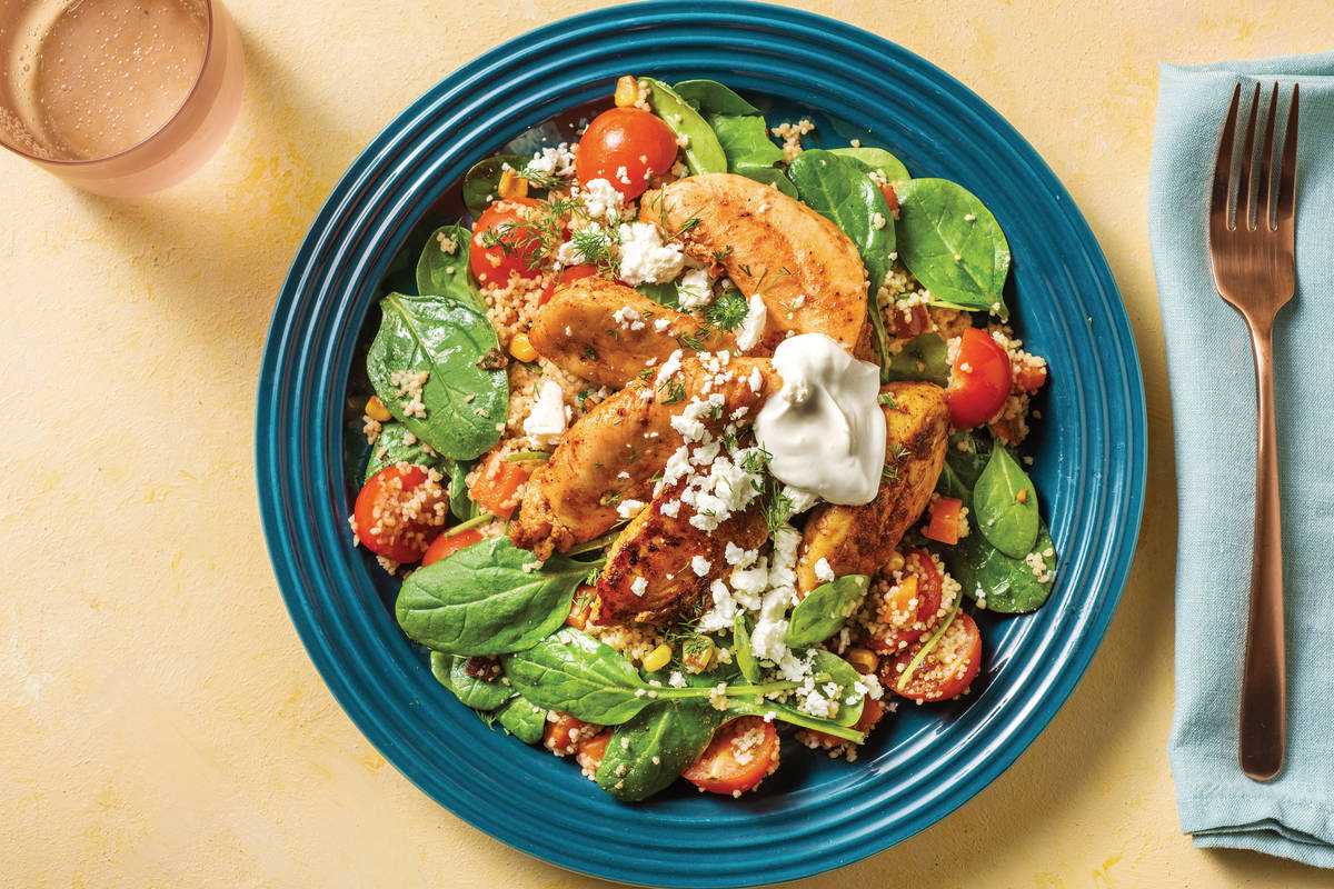 Moroccan Chicken with Veggie Couscous & Fetta