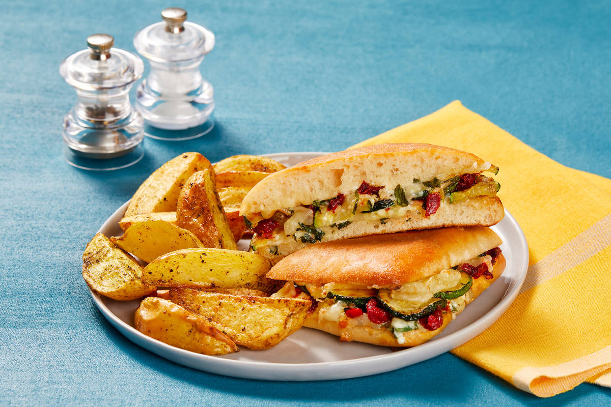 Zucchini, Mozz & Sun-Dried Tomato Panini