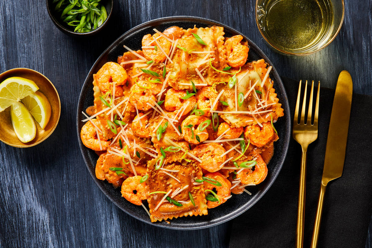 Lobster Filled Ravioli & Shrimp