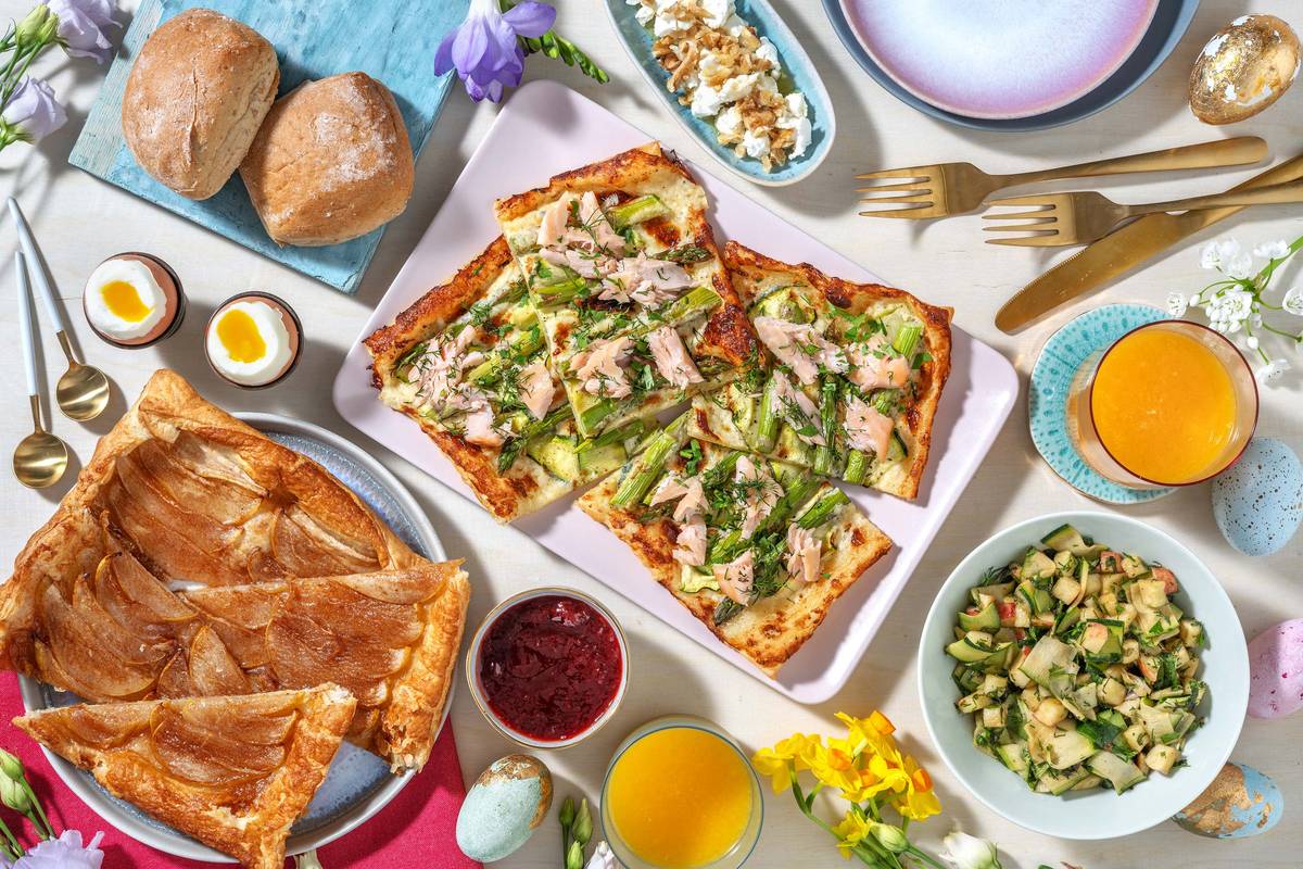 Paasbrunch met zalmplaattaart en perengalette