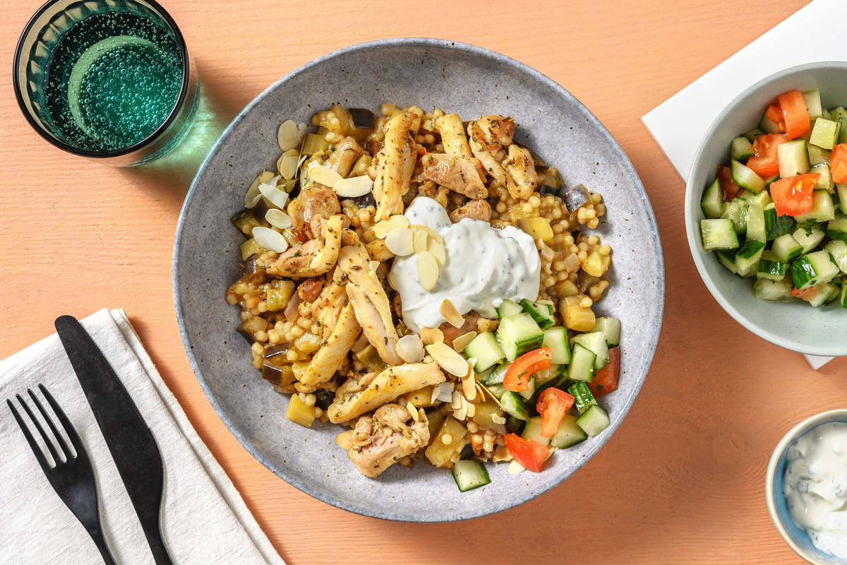 Midden-Oosterse parelcouscous met kippendijreepjes