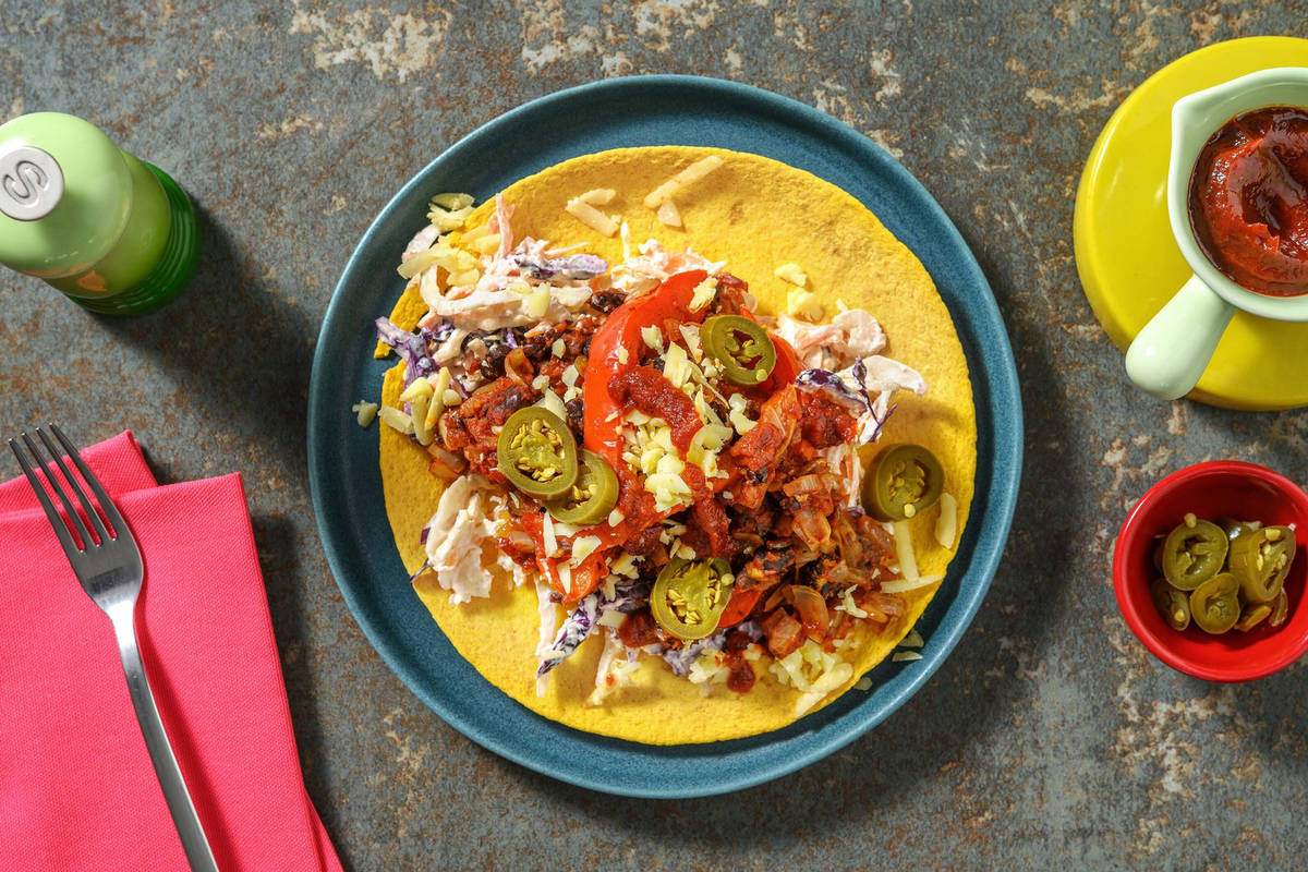 Tortillas aux haricots noirs sauce BBQ
