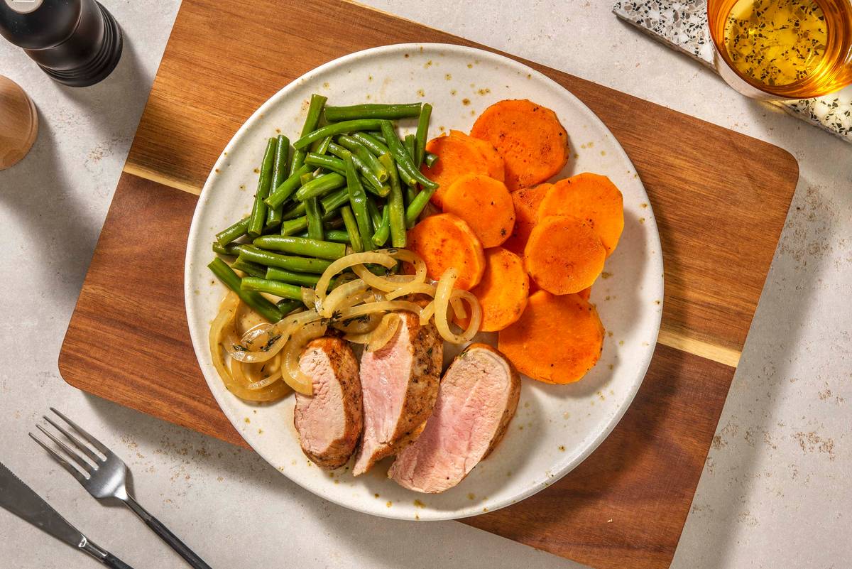 Schweinefilet mit Honig-Thymian-Soße