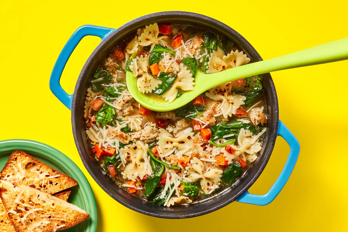 Italian Chicken Sausage Noodle Soup