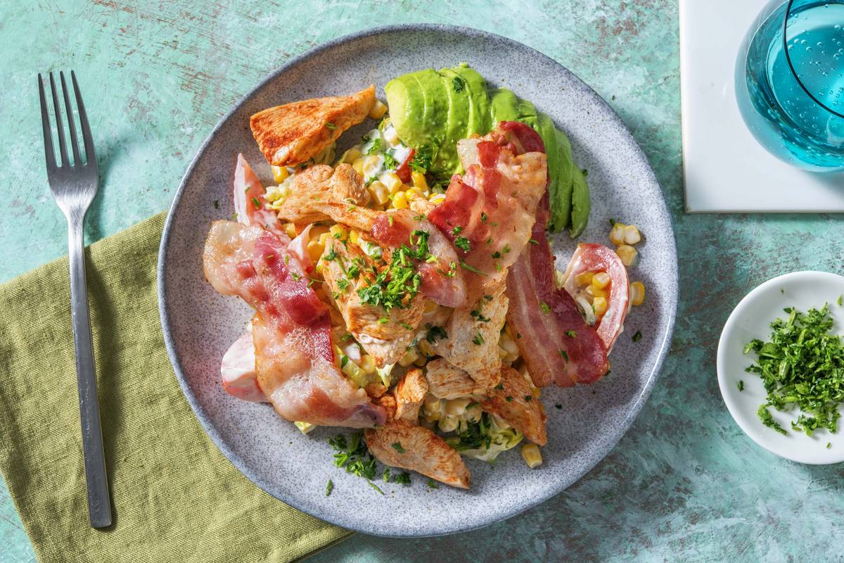 American Salad! mit Hähnchen, Bacon & Avocado