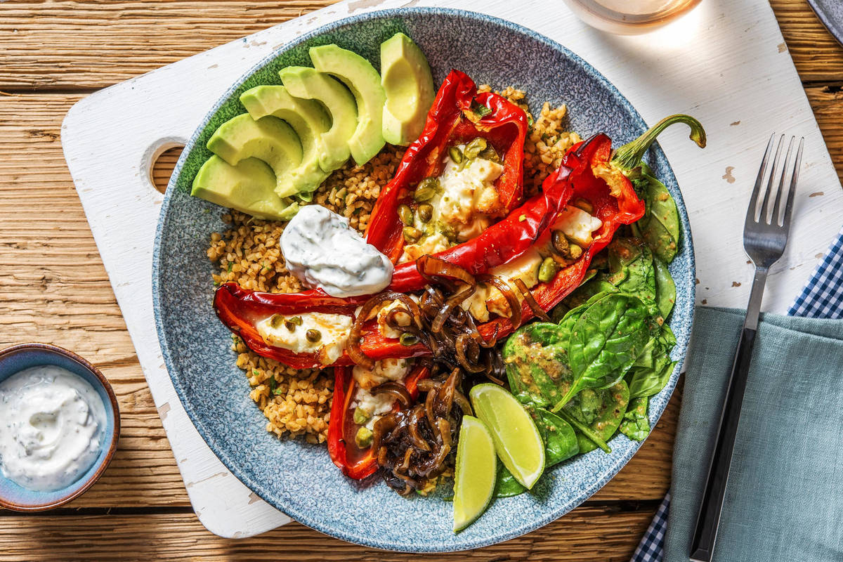 Gratinierte Spitzpaprika mit Bio-Feta