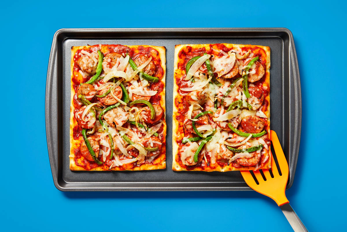 Sheet Pan Turkey-Meatball Flatbreads