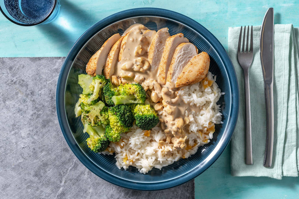 Hähnchenfilet in Cashewsoße