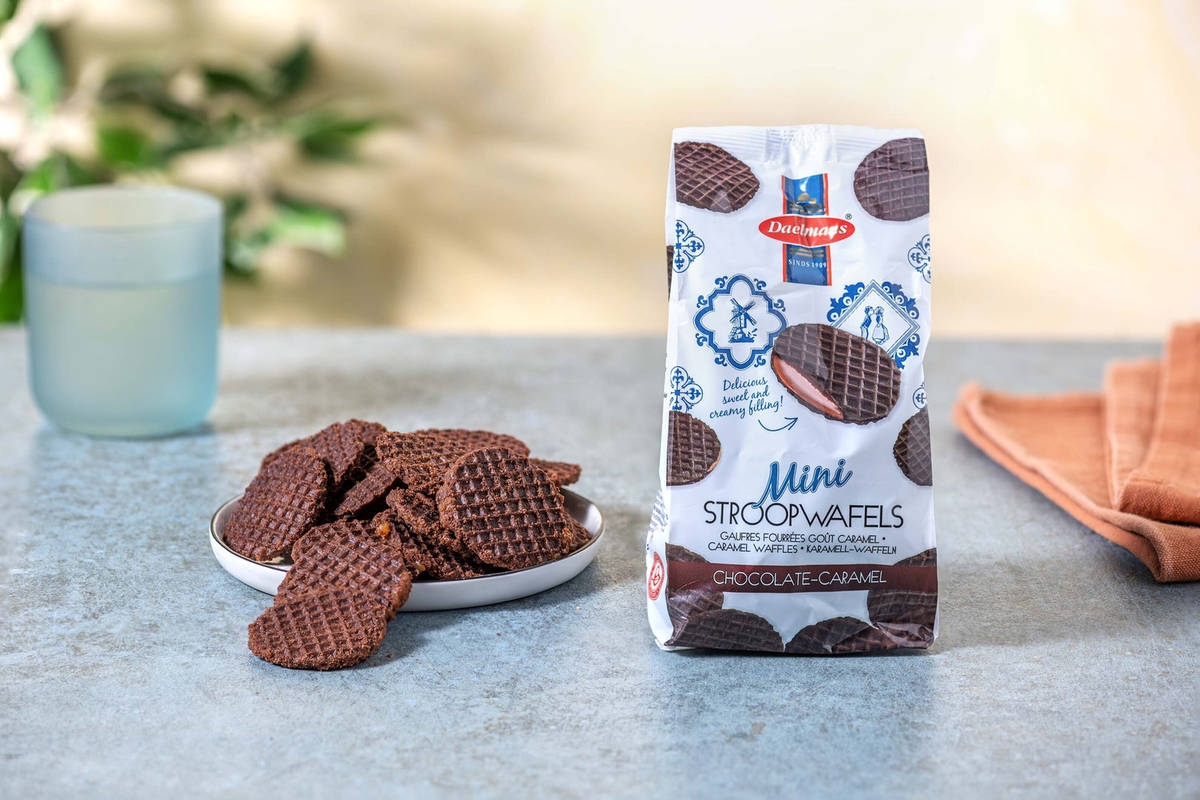 Mini Stroopwafels Chocolate EN/DE/FR/NL (200g)