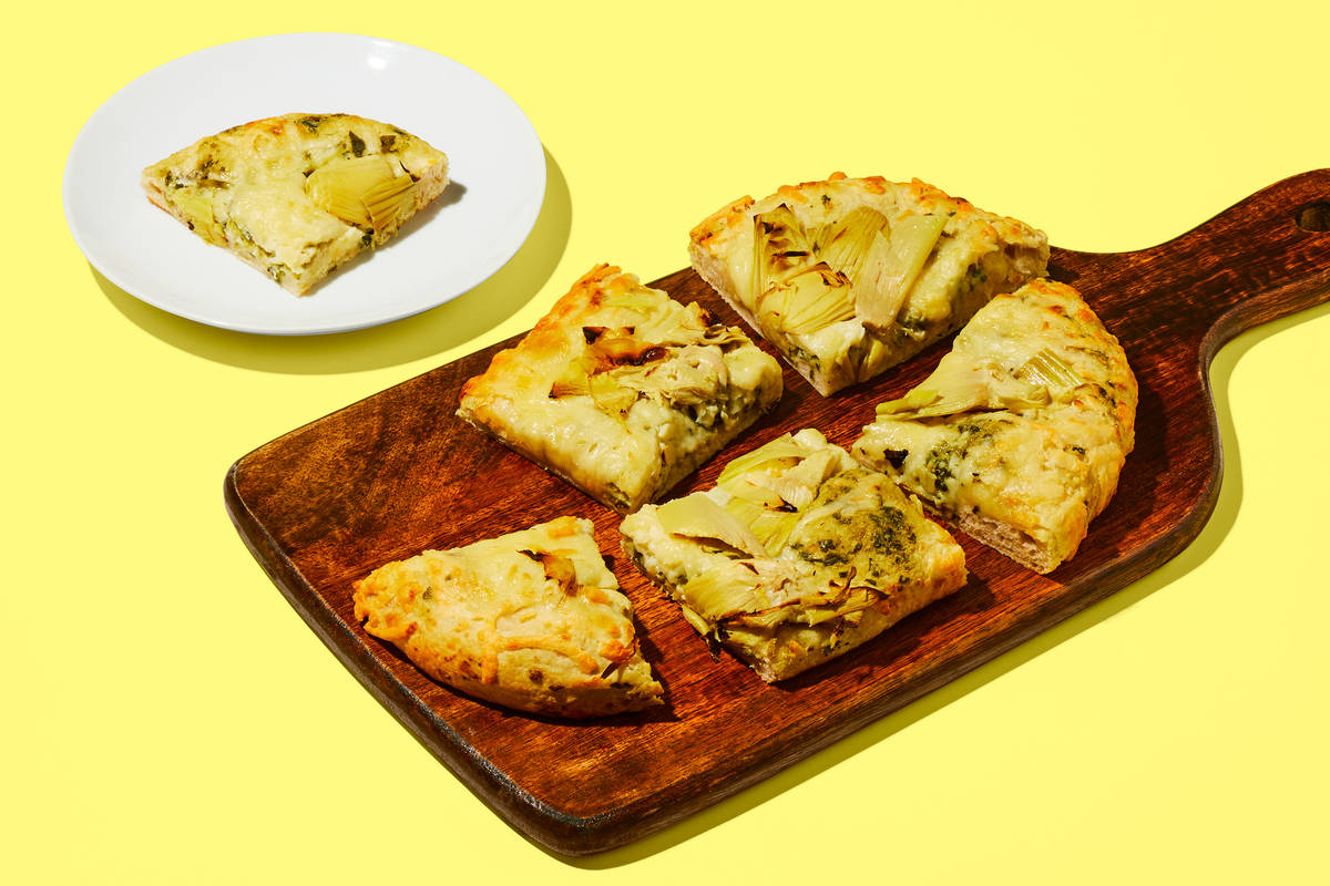 Spinach & Artichoke Focaccia Pizza