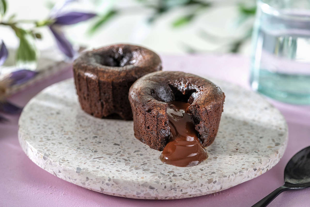 Schokokuchen mit flüssigem Schokoladenkern